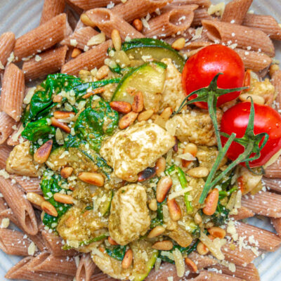 Basil pesto pasta