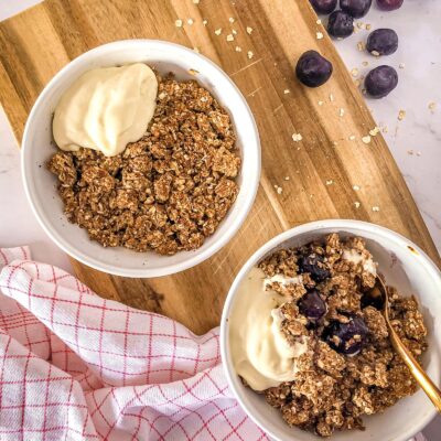 Healthy Cherry Crumble