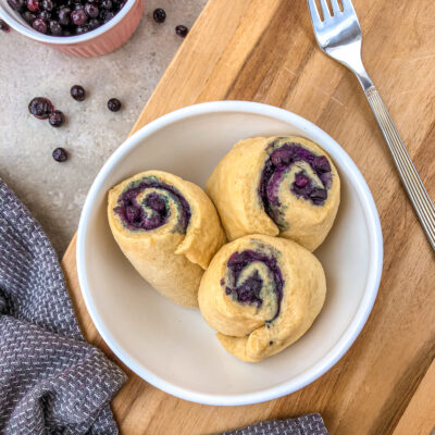 Microwaved Blueberry Rolls