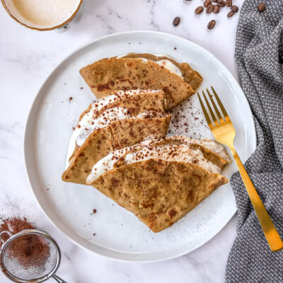 Tiramisu Protein Crêpes