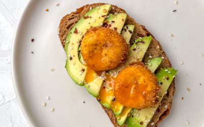 Crispy Egg Yolk Avocado Toast