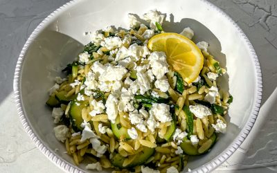 Feta Lemon Pesto Orzo