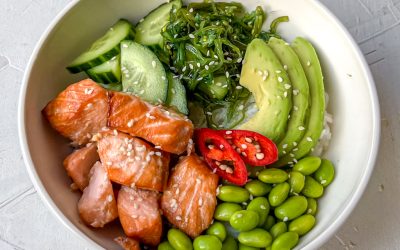 Baked Salmon Poké Bowl