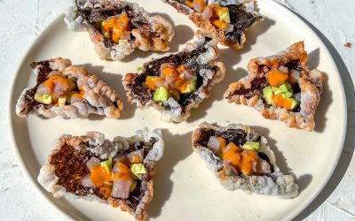 Crispy Seaweed with Tuna and Avocado