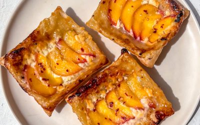 Feta Peach Tart with Chili Honey