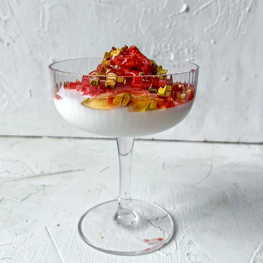 Grated Frozen Strawberry Dessert Eva Koper