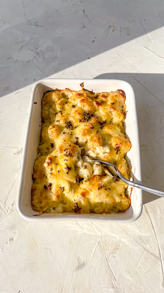 cheesy truffel gnocchi