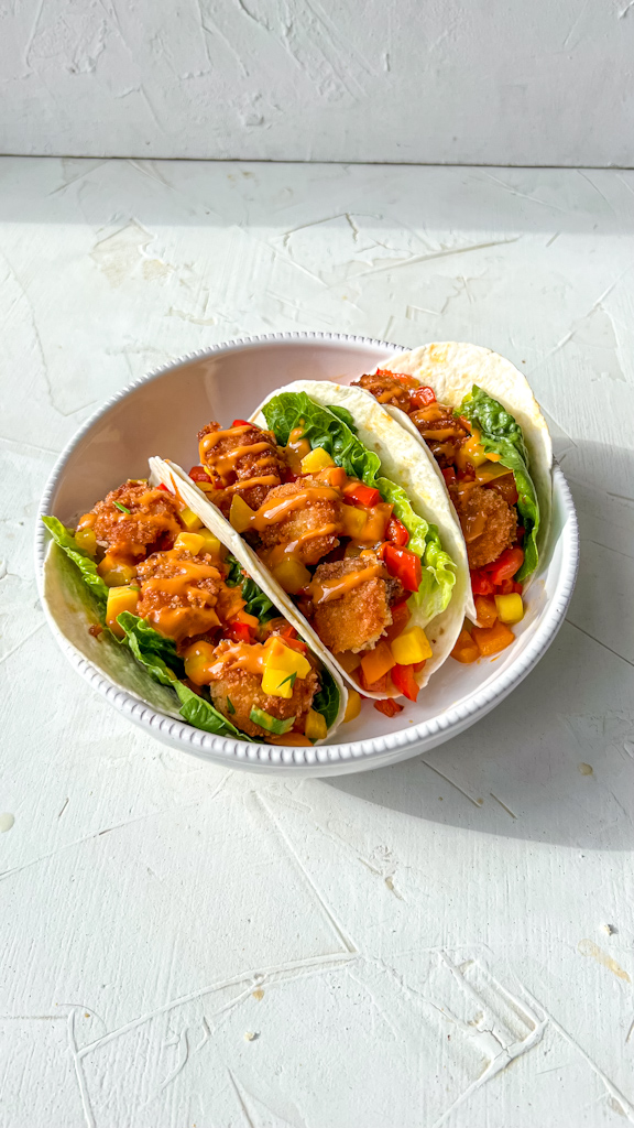 krokante garnaal tacos